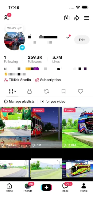 Instanly Delivery/ Monetized 259K Real Followers+3.7M Real Likes Account/ Creator Rewards Program Activated/ Full Access