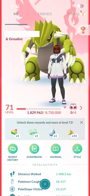 Level 71, 135 Pokemon 3000CP+, 4 Legendary IV100, 121 Shiny, 130 Legendary, 93 IV 100, 7 Shiny Legendary, 26 Shadow Legendary