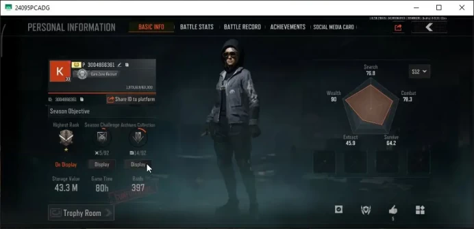 MOBILE Lv30|SV 43M|CV 22M|Urban Sport|AUG Symphony, LR AR1 Decree|MP5 Shield, MK14 Ceremonial,Etc|CN On|Infinite|CheckSS(AB2923)