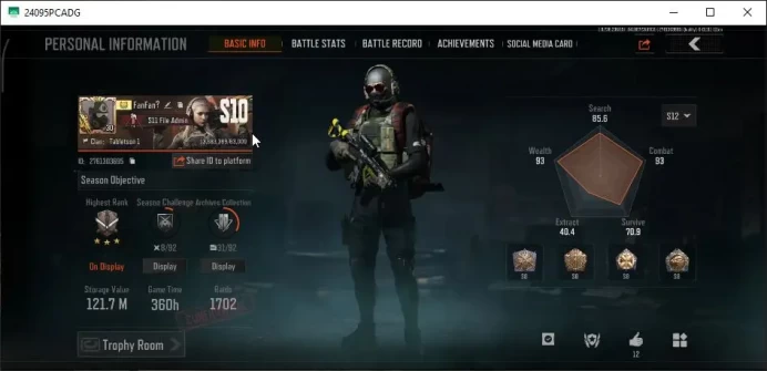 MOBILE Lv30|SV 121M|CV 75M|1 Document+1 Utopia|Machete Battle|LRAR1 Decree,VSS Decree|Many Skin|CN Off|Infinite|Check SS(AB2929)
