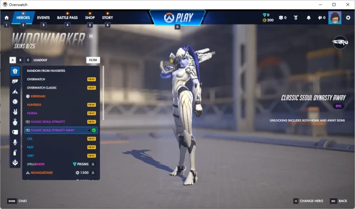 CLASSIC SEOUL DYNASTY AWAY / Full Mail Access / see the picture / Please Read Description / e7704