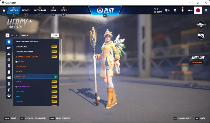 2000 Overwatch  COINS / MERCY / Full Mail Access / see the picture / Please Read Description /  s1083