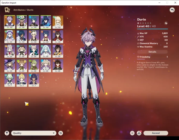 ASIA|AR 38|1 Limited+20(4Character)| Durin |Mc Female|Low Explore Map|Fregile Resin 51|Take Mail|Check SS(GI5862)