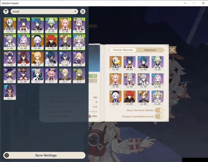 ASIA|AR 35|2 Limited+20(4Character)|Arlecchino,Linnea|Mc Male|Low Explore Map|Fregile Resin 35|Take Mail|Check SS(GI5863)