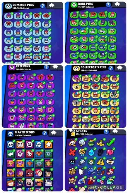 OG 2020, 3v3 - 24k+, ALMOST 100k TROPHIES, 94 PRESTIGE, 101 BRAWLERS, 43 HYPER & 3 MAX, 335 SKINS, 913 PINS, VB33