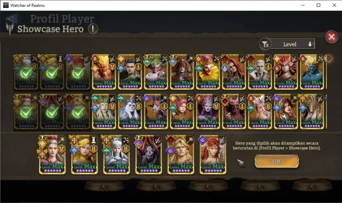 GLOBAL 60x|11,4M Power|12 Lord[IngridA5+Skin,ValderonA1,Ezareth,Etc]|95 Legend[Lady AlexA2,WukongA5,DiaochanA3,Etc]|(WOR1176)