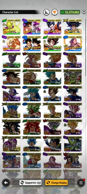 ANDROID+IOS- LR Bardock 10S+UL Buu han 10S+LF Buu kid+Vegeta+ Equip Z, Z+ (D184)