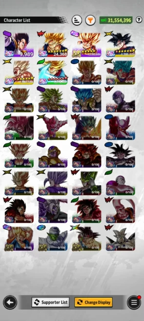 ANDROID+IOS- UL Trunks Full+UL ssj Goku Namek 8S+UL Goku Uis 8S+LR Goku Mini+18 Legends Limited+Godly Equip, Z+ (D188)