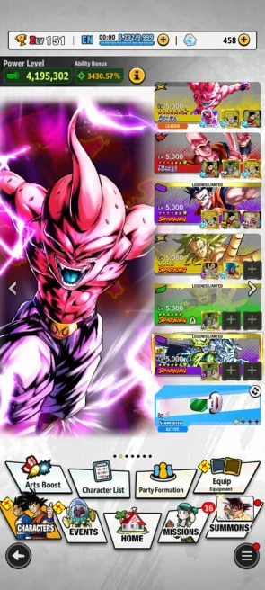 ANDROID+IOS- UL Buu kid Full+UL Buu han 10S+ LF Gohan pur 11s+ Good Equip For Team (D189)