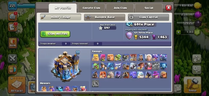 Th_18(XP 221)(DEF & TROP MAX)(WALL 17)(HERO:43/50/43/32/26/2)(LIFTIME WARANTY)(PLS SEE PIC)