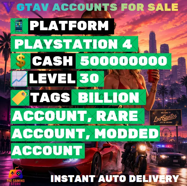 [PS4] 500 Million (Cash + Cars) | RP Level 30 | Full Access | Instant Delivery ⸱ TGSGP4-101