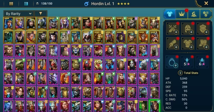 Starter acc with Klaazag : 88k energy / 60 mln coins / Brogni, Lady Kimi, Warchief, King Garog, Arix, Ninja + 20 Login Legendaries