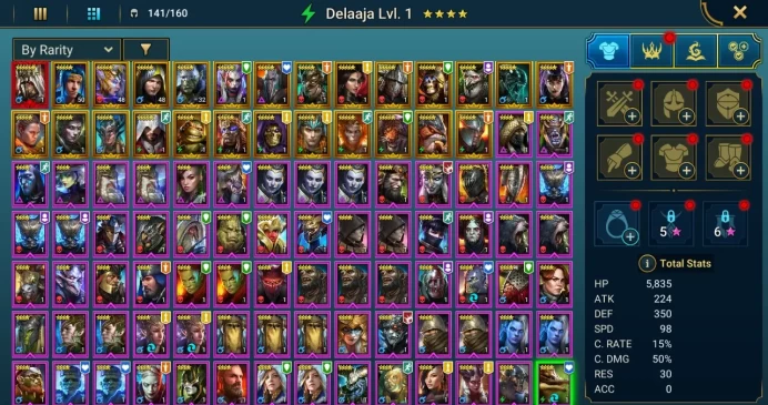 Starter with Mythical - Siegfrund : 94k energy / 60 mln coins / Ragash, Angar, Arix, Ninja + 20 Login Legendaries / Madame Serris