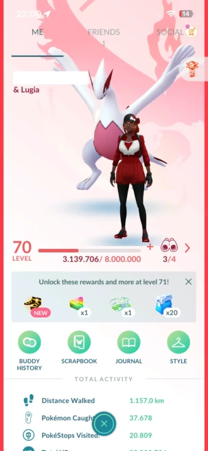 Level 70, 83 Pokemon 3000CP+, 3 Legendary IV100, 126 Shiny, 123 Legendary, 87 IV 100, 4 Shiny Legendary, 50 Shadow Legendary
