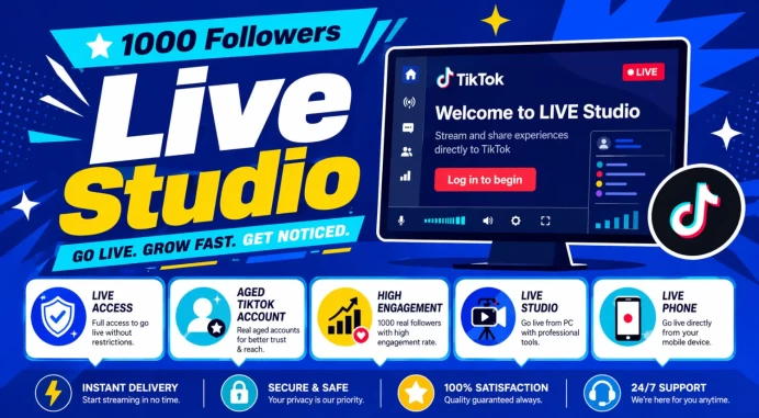 Live Studio ⮞ (-80%) DISCOUNT ⮞ Never Banned ⮞ GLOBAL ⮞ 1K ⮞ High Engagement ⮞ Instant Delivery ⮞ EliteGameMart