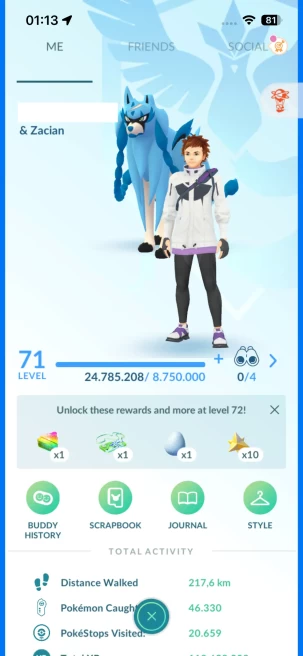 Level 71, 82 Pokemon 3000CP+, 5 Legendary IV100, 145 Shiny, 196 Legendary, 330 IV 100, 5 Shiny Legendary, 29 Shadow Legendary