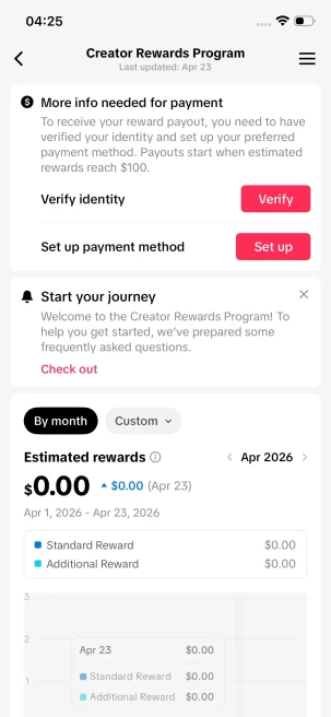 Instanly Delivery/ France Monetized 22K Real Followers+460K Real Likes Account/ Creator Rewards Program Activated/ Full Access