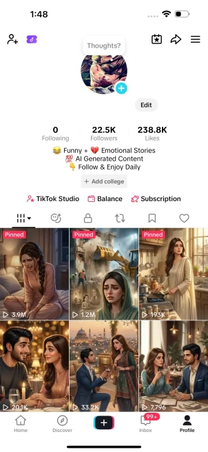 [USA] Premium Monetized Creator Rewards Program Account – 20K Real Followers & 238K Likes | Instant Earnings, Full Access & Good Standing