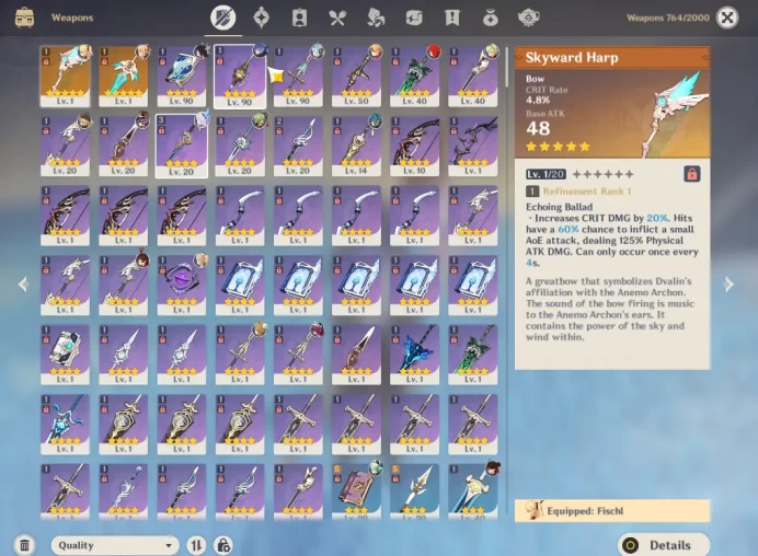 ASIA|AR56|4Limited +2(*5Weapon)|Skirk,Flint,Columbina,Ineffa|1Skin|MC Male|Take Mail|Check SS(GI5973)
