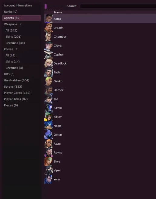 NA - Valorant Account - 215 Skins - Araxys Reaver Kuronami Glitchpop Spectrum - Level 138 - Unranked - 14 Knives - Full Access - 1000$ USD Spent