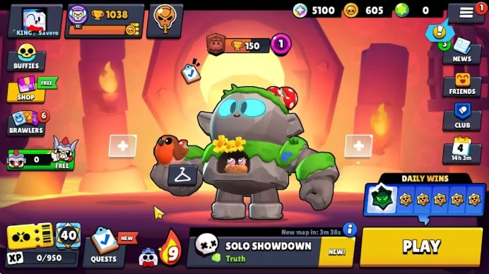 1038Trophy |14 Brawlers 3 MAX Lvl (Shelly,Rico,Penny) | 2 Epic Skin (Royale Trunk,StoneTroll Lou) |CN YES|TakeMail|CheckSS|BRS861