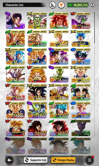 B105-IOS+Android-UL Red Star(SS4 Goku+SS4 Vegeta)+Good Team+23 Legends Limited+SS2 Gohan+Equipment+Team GT+Fusion Goku and vegeta