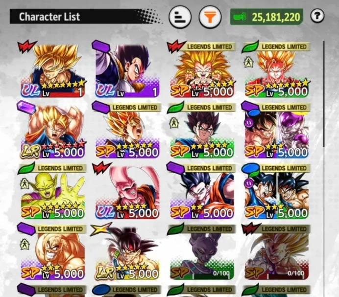 B107-IOS+Android-UL Super Buu Han+LR(Super Vegito Full Red Star+Bardock)+Good Equipment+Gotenks 10 Red Star+Vegito Green+SS2 Goku+Piccolo