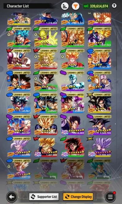 B108-IOS+Android-4 UL(Beast Gohan Full Red Star+SS4 Goku)+40 Legends+Good Equipment+SS2 Gohan 11 Red Star+Broly+Meta Cooler+Goku Youth+Vegeta Sa