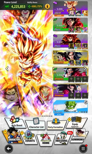 D111-IOS+Android-Good Team GT+UL(SS4 Gogeta Full Red Star+SS4 Goku)+LR SS3 Goku+Equipment+SS4 Goku Zenkai+SS4 Goku and Vegeta+Baby 2+Super 17