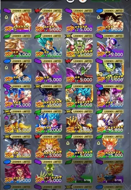 D113-IOS+Android-Good Team+2 LR Full Red Star(Super Vegito+Piccolo)+UL Buu Kid+26 Legends+Vip Equipment+Demon King 10 Red Star+Bardock+SS2 Goku