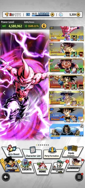D115-IOS+Android-Good Team-LR Bardock Full Red Star+Buu Kid+Good Equipment+Bardock Zenkai 11 Red Star+Nappa 12 Red Star+Vegeta 12 Red Star
