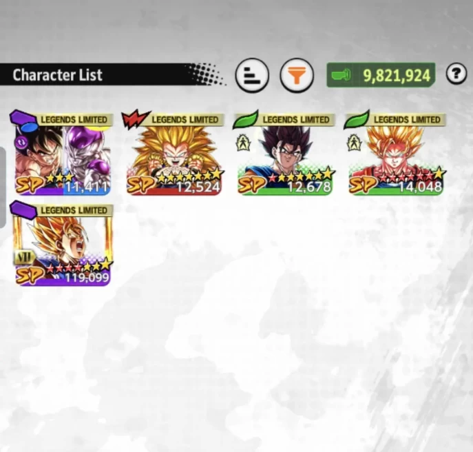 B119-IOS+Android-Meta-LR Super Vegtio Full Red Star+UL Super Buu+Equipment+SS2 Goku 13 Red Star+Vegito Green+Gotenks