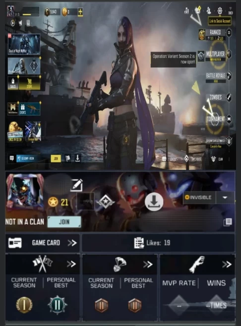 21LV~3 CHARACTERS~17EPIC/1L WEAPON~6E VEHICLE~5EMOTES&nbsp;&nbsp; #A13Z