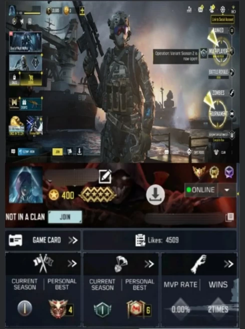 400LV~123 CHARACTERS~253EPIC/4L WEAPON~41E VEHICLE~51EMOTES&nbsp;&nbsp; #A78Z