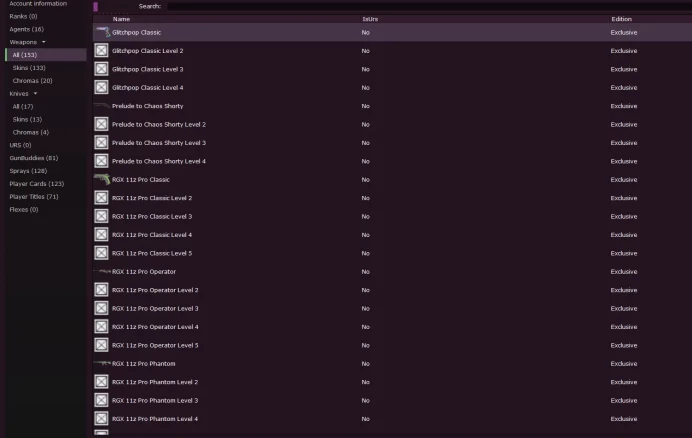 NA - Valorant Account - 140 Skins - RGX Reaver Prime Oni - Level 76 - Unranked - 13 Knives - Full Access - Total Spent: $ 600 USD