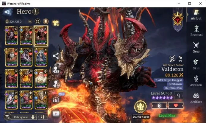 GLOBAL 60x|7M Power|23K Gems|11 Lord[Valderon,Paretus,Etc]|80 Legend[WukongA5,CountA1,ValaraA5,DiaochaA2,KigiriA1,Etc]|(WOR1172)