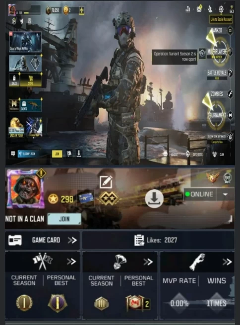 298LV~74 CHARACTERS~110EPIC/3L WEAPON~23E VEHICLE~28EMOTES&nbsp;&nbsp; #A94Z