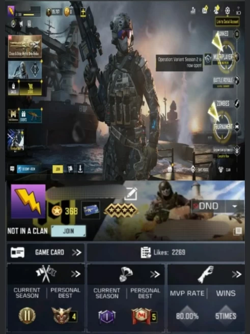 368LV~121 CHARACTERS~217EPIC/4L WEAPON~28E VEHICLE~26EMOTES #A313Z