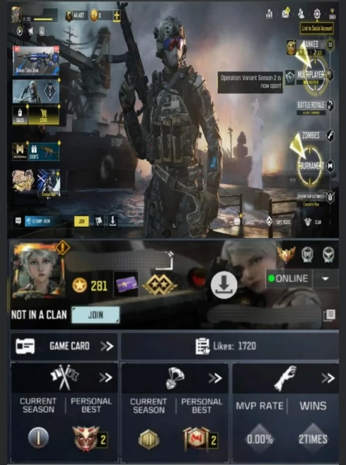 281LV~51 CHARACTERS~94EPIC/1L WEAPON~22E VEHICLE~24EMOTES #A345Z
