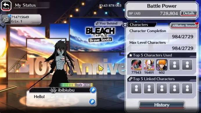 [GLOBAL]50K Orb|Rukia 10th Anniv,TYBW26(Bambietta,Meninas),Ururu,Kon,2 Crescent,Etc|9,9K PremTic+6,5K AccTic|KlabID(BBS2526)
