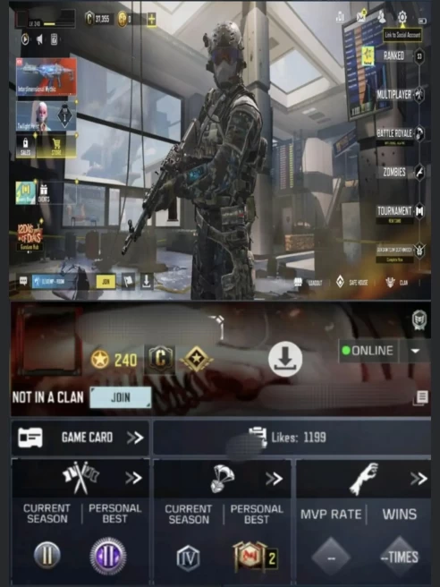 240LV~73 CHARACTERS~123EPIC/3L WEAPON~20 E VEHICLE~28EMOTES&nbsp;&nbsp; #A803Z