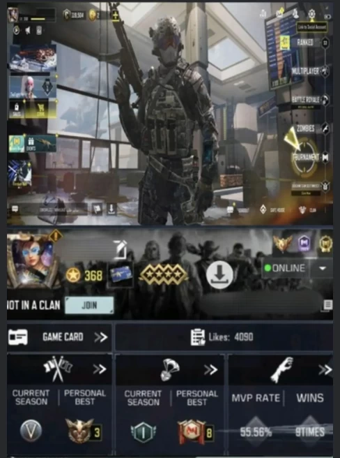 368LV~129 CHARACTERS~231EPIC/4L WEAPON~31 E VEHICLE~50EMOTES&nbsp;&nbsp; #A818Z