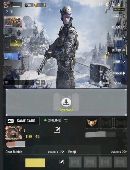 45LV~37 CHARACTERS~73EPIC/2L WEAPON~9 E VEHICLE~10EMOTES #A1135Z