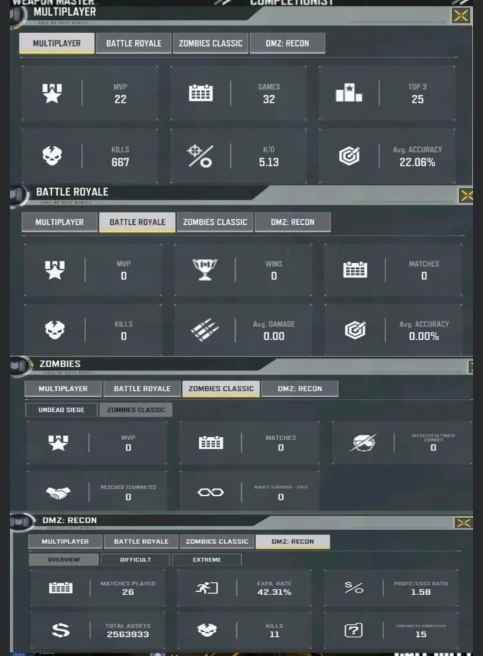 129LV~48 CHARACTERS~100/8L EPIC WEAPON~23 E VEHICLE~24EMOTES&nbsp;&nbsp; #A1151Z