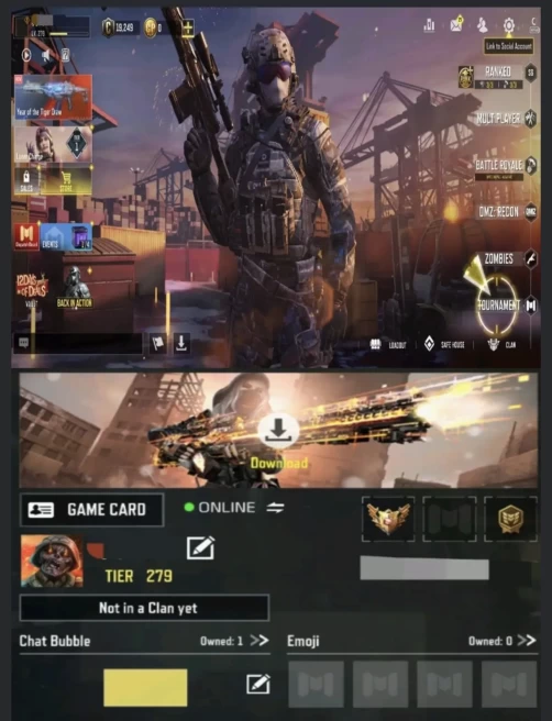 279LV~57 CHARACTERS~115/5L/1M EPIC WEAPON~17 E VEHICLE~36EMOTES #A1161Z