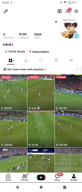 [Discounted] France Monetized Creator Rewards Program Account | 10K Authentic Followers & 206K Likes | Verified Screenshots + Good Standing