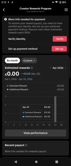 [FRANCE] Premium Monetized Creator Rewards Program Account – 10K Real Followers & 93K Likes | Instant Earnings, Full Access & Good Standing