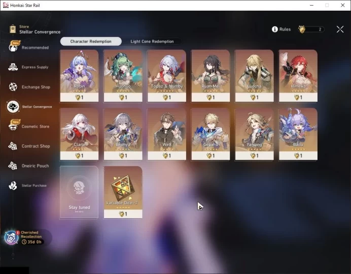 ASIA|TL 4|Selector B5 ON+2 Golden Companion Spirit|2 Limited|Silver Wolf LV 999,Dante PT|Male MC|Take Mail|Check SS(HSR6541)