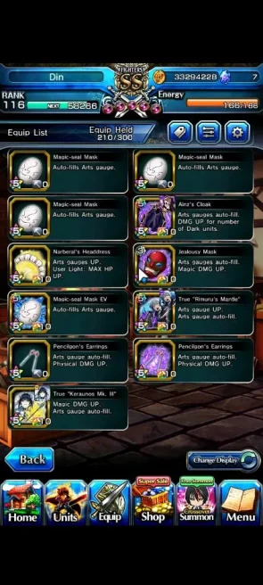 Global|Rank 116|3 Sp Art+27 Ascend+17 TW|[Siatama,Roy,Emiya,Rimuru,Kirisame,Isliid,WH Fen]+TW,Etc|Lpot 587|Check SS(GS2472)