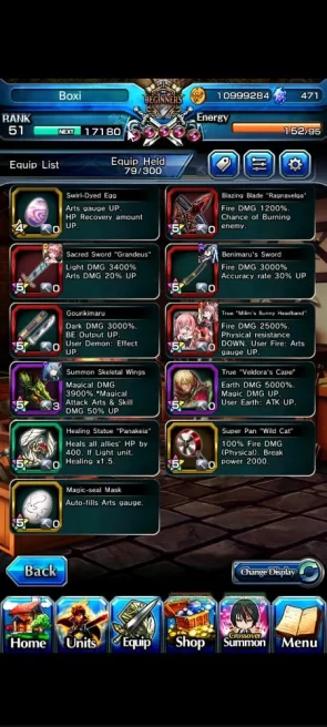 Global|Rank 51|471 cc|4 Ascend+ 2 TW|[Veldora,Bunny Milim]+TW,Demon Lord Rimuru,Veldora|Lpot 36|Check SS(GS2453)